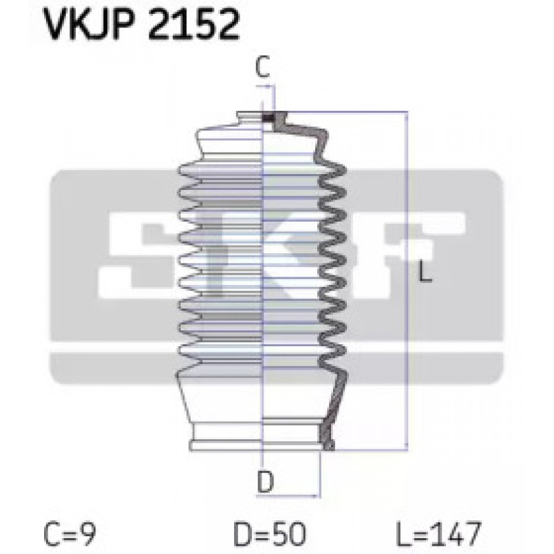 VKJP 2152 SKF - Пильовик привідного валу